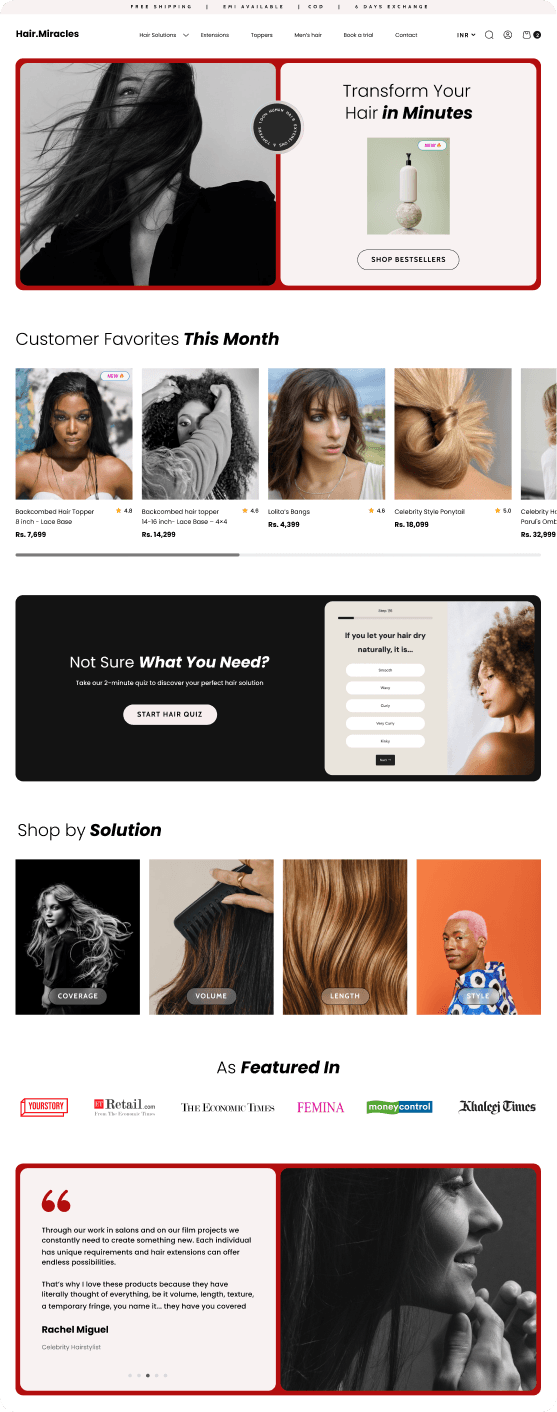 E-commerce website showcase