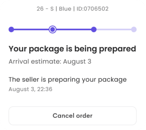 E-commerce analytics card