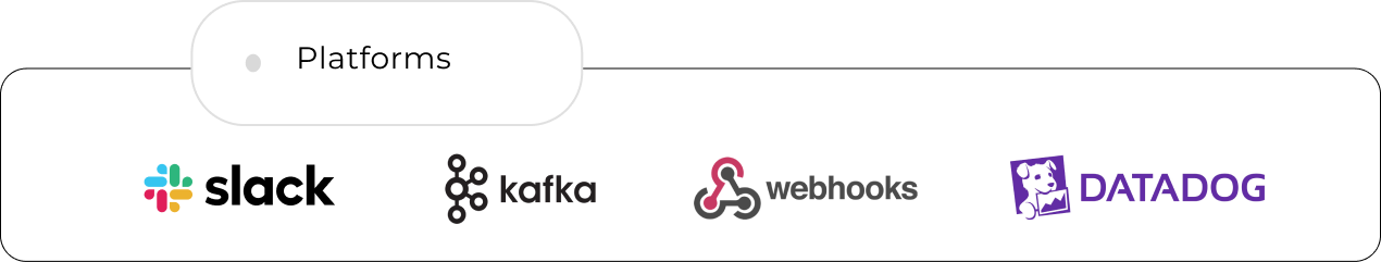 Platforms: Slack, Kafka, RedShift, Datadog
